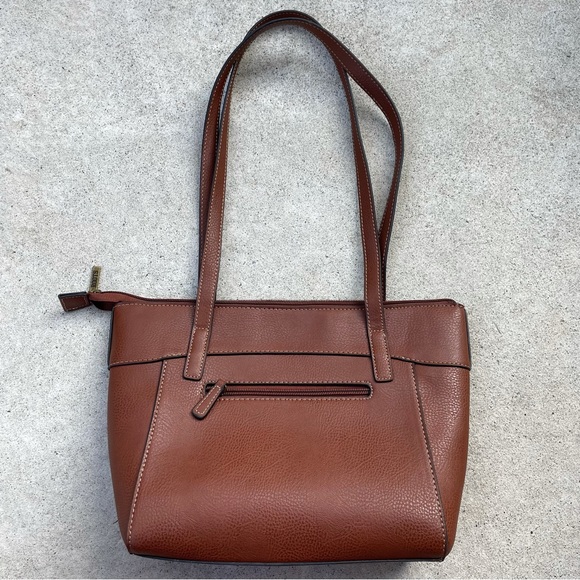 ROOTS Brown Leather zip tote bag - Picture 4 of 11
